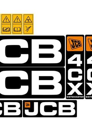 Наклейки на екскаватор трактор jcb 4cx 4 см джозб системмайстер systemmaster
