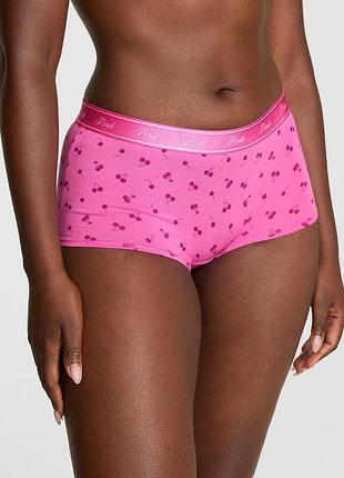 Женские трусики victoria's secret (673228977581) logo cotton boyshort xs розовые