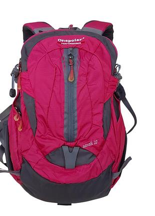Рюкзак onepolar w1539 pink 27 л туристический городской спортивный с дождевиком розовый
