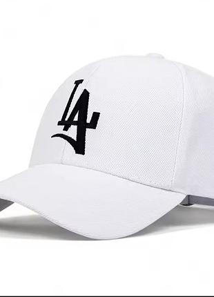 Кепка бейсболка la (los angeles) женская мужская с вентиляцией onesize белая (215425)
