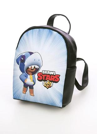 Рюкзак портфель дитячий brawl stars 26*20 см екокожа чорний (672406_2)