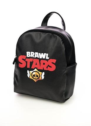 Рюкзак портфель дитячий brawl stars 26*20 см екокожа чорний (672406_1)