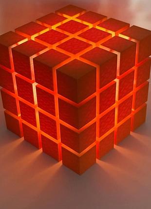 Настольный светильник "glow cube" | 3d-печать, led подсветка, дизайнерский куб