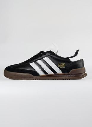 Кросівки чоловічі adidas jeans black/white 41, замша/шкіра, весна/літо