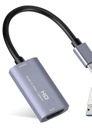 Карта відеозахоплення guermok hdmi usb 3.0 / usb-c 4k