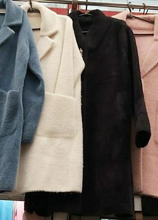 Шикарные пальто с воротником, люкс качество,альпака, размер последние размерчики ⚠️2 фото