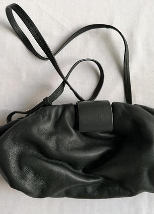 Зелена сумка шкіра massimo dutti