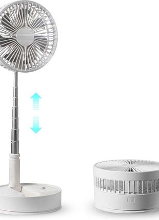 Вентилятор телескопічний на акумуляторі usb 7200mah діаметр 20 см folding fan5491tur(20) топ продажів!
