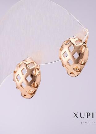 Серьги xuping 10х14мм позолота новинка