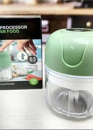 Портативный аккум чоппер измельчитель250ml mini processor of usb food{16}(100) топ продаж!