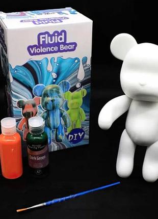Флюидный мишка punk fluid bear bearbrick с красками большой 23см(100) топ продаж!