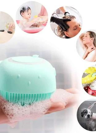 Силіконова мочалка для тіла з губкою bubble bath brush (200) топ продажів!