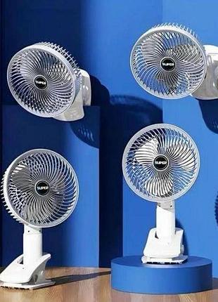 Портативний вентилятор на прищіпці desktop fan multi function conction (40) топ продажів!