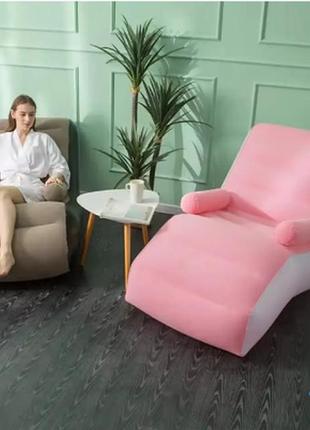 Надувний диван — крісло з підлокітниками inflatable coob sofa 140х85х80 см (1) (10) топ продажів!