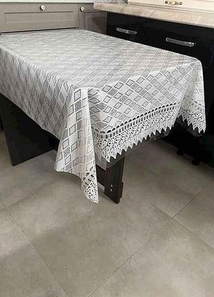 Клейонка lace 1,35м х 22м пвх, ажурна ромб кава тм selena