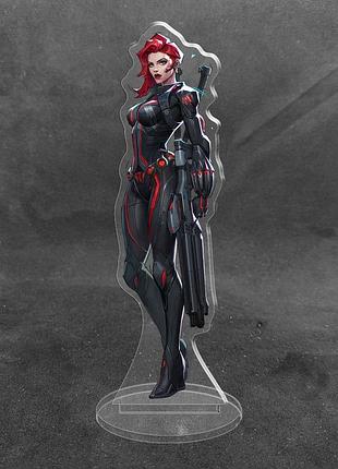 Акрилова колекційна фігурка marvel rivals - black widow 15 см