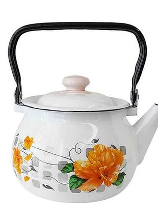 Чайник емальований 2,5л /2 грейсі (біла) i2710/2 тм idilia