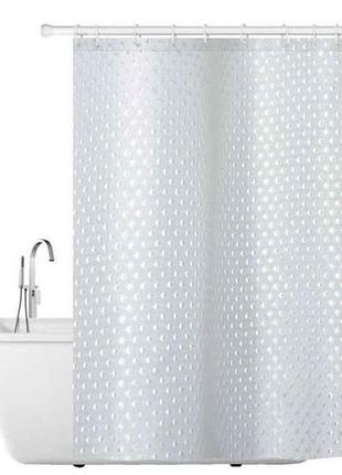 Штора для ванной 180*180см пика серый тм eco fabric