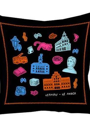 Подушка з принтом 30х30 см chernivtsi