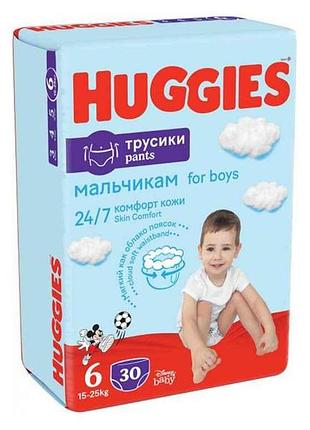 Подгузники-трусики pants no6 jumbo для мальчика 30шт тм huggies