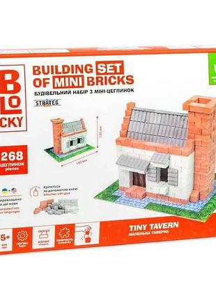 Строительный набор для творчества из мини-кирпич blocky маленькая таверна 31006 тм strateg
