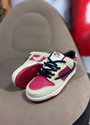 Кроссовки мужские nike sb dunk low x travis scott playstation red (44 размер)