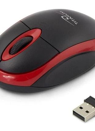 Мышь беспроводная esperanza titanum mouse tm116r 1000 dpi black-red