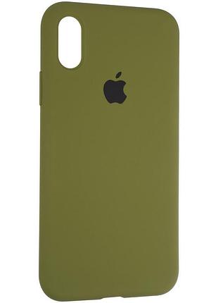 Чехол fiji silicone case для apple iphone x бампер накладка full soft pinery green
