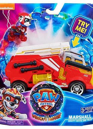 Игровой набор paw patrol щенячий патруль в кино 2 спасательный автомобиль-трансформер с водителем маршаллом (sm17776/6481)