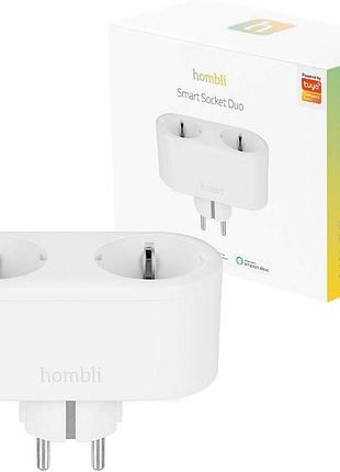 Двойная wi-fi смарт розетка hombli smart socket duo на ток до 16a, управление со смартфона