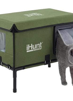 Будиночок для котів з підігрівом ihunt kitty warm house, водонепроникний, 6-шарова теплоізоляція, система 4-way lock, для вулиці