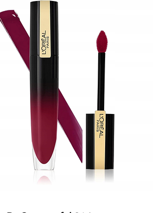 Глянцевая стойкая жидкая помада-тинт l’oréal paris brilliant signature в оттенке 314 be successful.