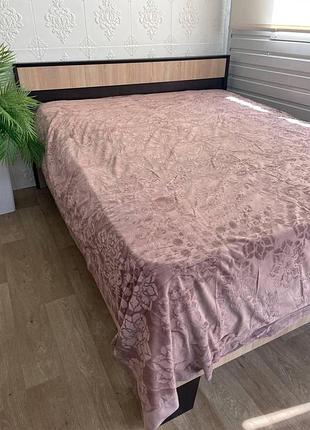 Покрывало велюр laura grand 220х240 пудрово-коричневый