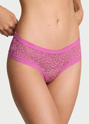 Женские трусики victoria's secret (26522698591) no-show lace cheeky xs розовые