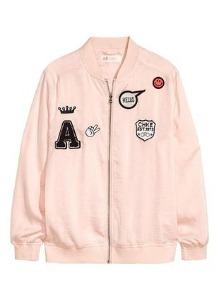Бомбер из атласа h&amp;m