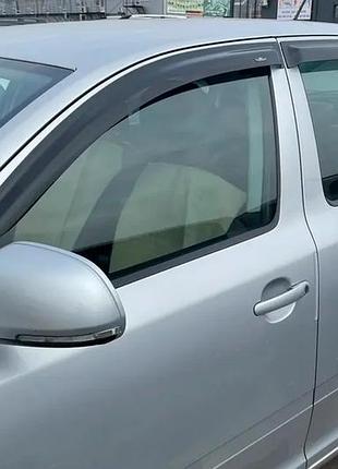 Ветровики liftback (4 шт, hic) для skoda octavia ii a5 2006-2010 гг
