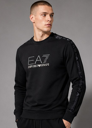 Ea7 emporio armani свитшот черный утепленный s m оригинал
