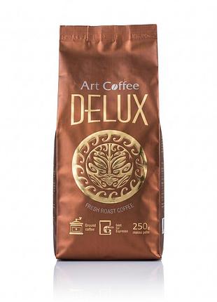 Кофе в зернах art coffee deluxe 250г (орех, шоколад)