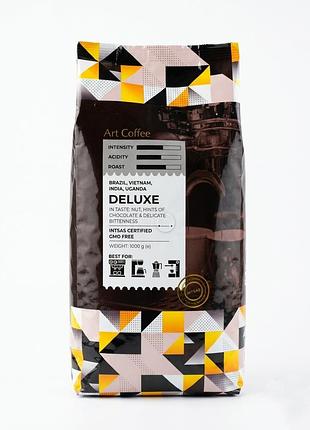 Кофе в зернах art coffee deluxe 1 кг (орех, шоколад)