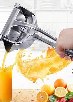 Ручний соковитискач - прес для фруктів та цитрусових hand juicer металевий із затискачем