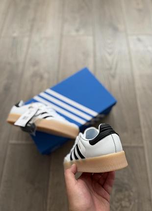 Adidas samba white black gum sole platform