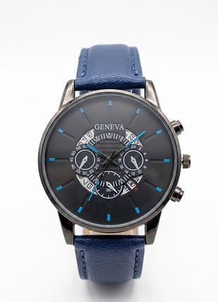 Классические кварцевые часы - geneva imperial синие