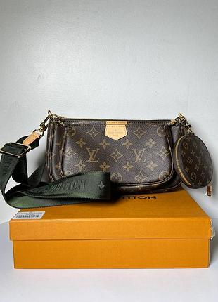 Сумка louis vuitton multi pochette accessoires monogram canvas коричнева