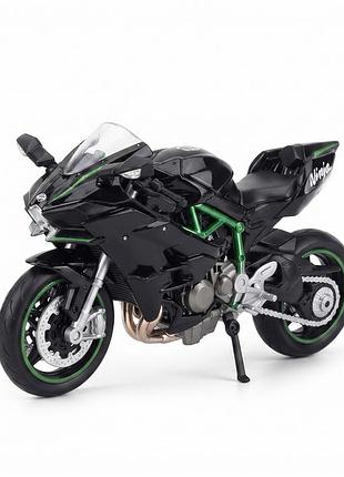 Іграшкова модель мотоцикла kanasaki ninja h2r — деталізований металевий гоночний спортбайк, масштаб 1:18