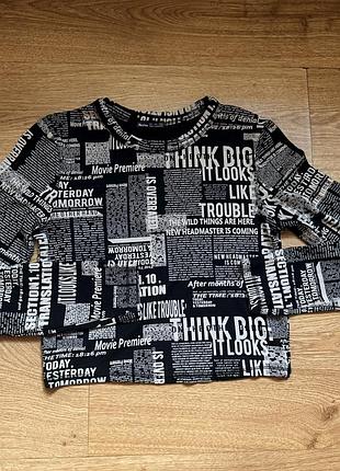 Укорочений лонгслів bershka