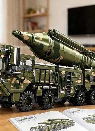 Конструктор «военный ракетный комплекс» — детализированная сборная модель мобильной пусковой установки, военная техника