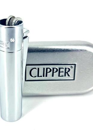 Зажигалка clipper металл (глянец)