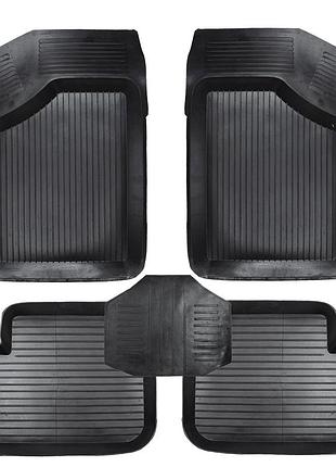 Килимки гумові lada 2108-21099/2113-2115 5шт коритом+перемичка "дубно" nai