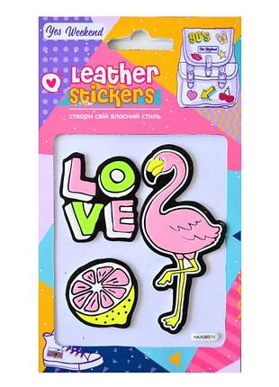 Набор наклеек yes leather stikers "flamingo"