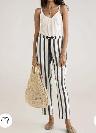 Укороченные штаны в полоску  mng basics  m